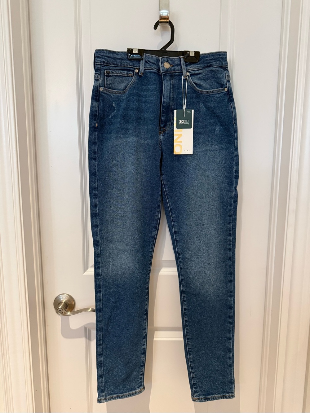 Only High-Rise Slim Jeans in Dark Blue Wash - Emily Straight 28/30